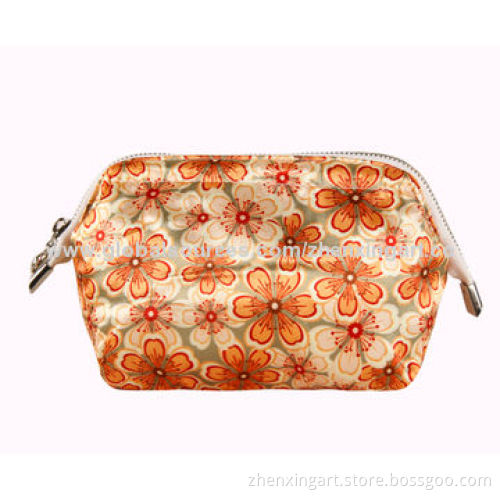 High-quality satin cosmetic bag